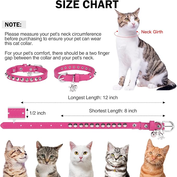 Leather Cat Collars for Boy Girl Cats - Image 5