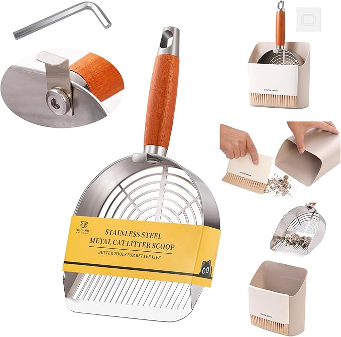 Stainless Steel Metal Cat Litter Scoop by Unknown