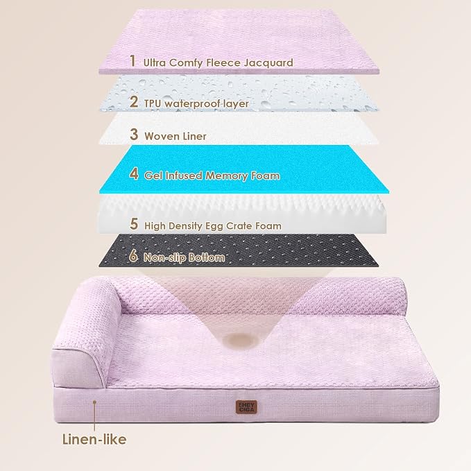 EHEYCIGA XXL Dog Bed Memory Foam, Orthopedic Giant Dog Bed Jumbo - Image 5