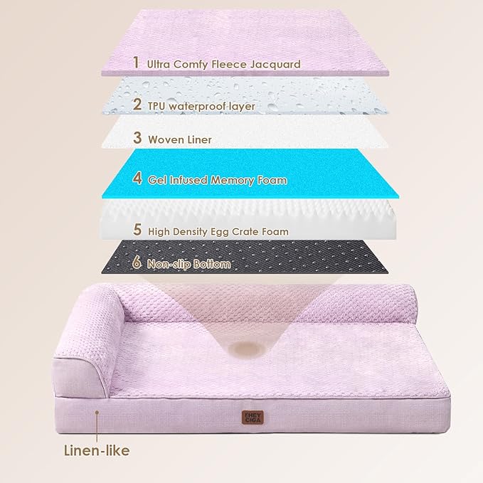 EHEYCIGA Extra Large Dog Bed Othorpedic, Memory Foam XL Dog Bed - Image 5