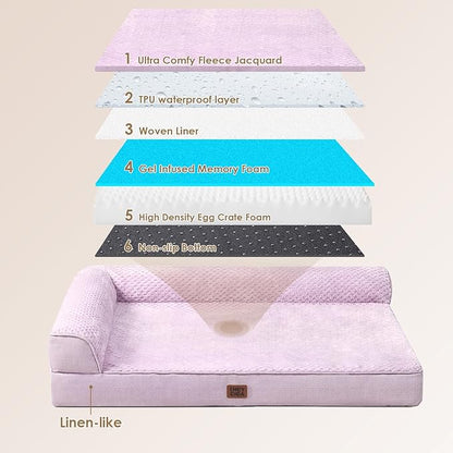 EHEYCIGA Extra Large Dog Bed Othorpedic, Memory Foam XL Dog Bed - Image 5
