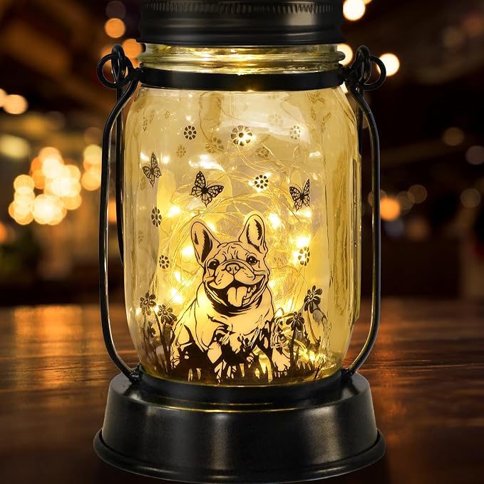 French Bulldog Frenchie Gifts for Women/Men French Bulldog Solar Lanterns Dog - Image 8