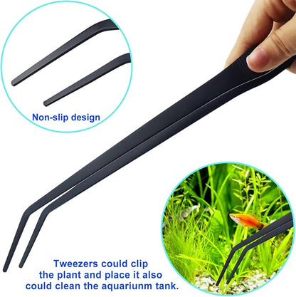 Aquarium Aquascape Tools Kit, Long 15 Inch Stainless Steel Aquatic Plants Tools - Image 4