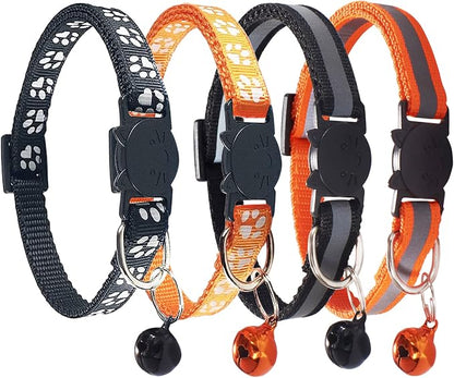 Breakaway Reflective Nylon Cat Collars by D-buy