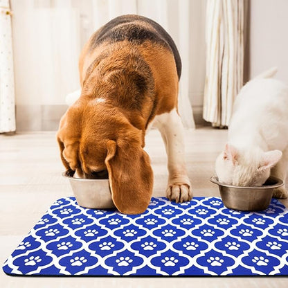 Dog Food Mat 12X20 Inch Pet Feeding Absorbent Mats - Image 7