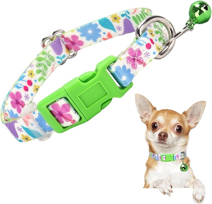 Puppy Collar with Bell，Nylon by ONEFOJOJO