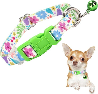 Puppy Collar with Bell，Nylon by ONEFOJOJO