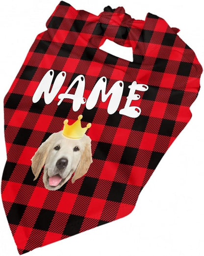 Custom Dog Bandana Add Your Text Photo Name Personalized Neckwear Bandanas Soft - Image 6