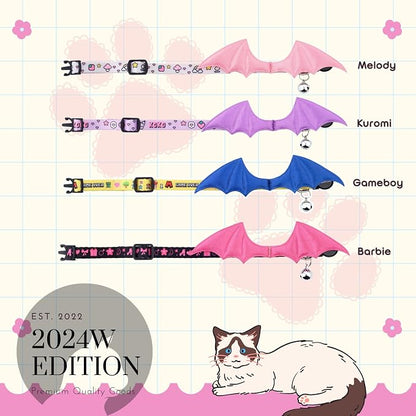 1 PC Bat Wing Cat Collar with Bell, Adjustable Kitten Collar with Safety - Image 6
