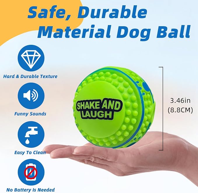 Spiky Interactive Dog Toys Ball, Shaking - Image 4