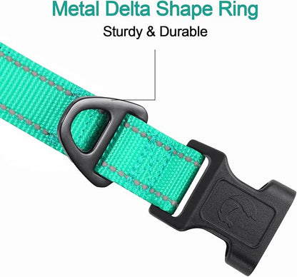 Joytale Reflective Dog Collar, Soft Neoprene Padded, Metal D-Ring, Nylon Pet - Image 3