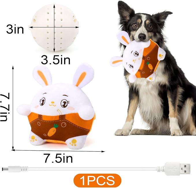 BABORUI Interactive Dog Toys Bunny, Jumping Squeaky Easter Dog Toys - Image 5