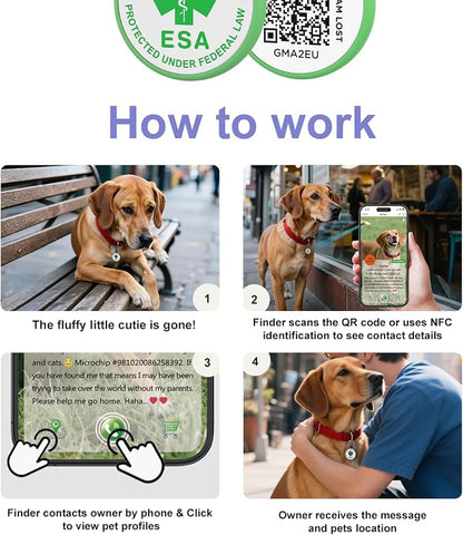 ESA Dog Tag, QR Code Dog Tag, Modifiable Free Pet Online Profile, Scannable QR - Image 5