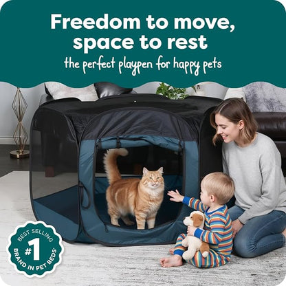 FurHaven Portable Pet Playpen for Dogs & Cats, Extra Large Indoor Kitten Playpen - Image 2