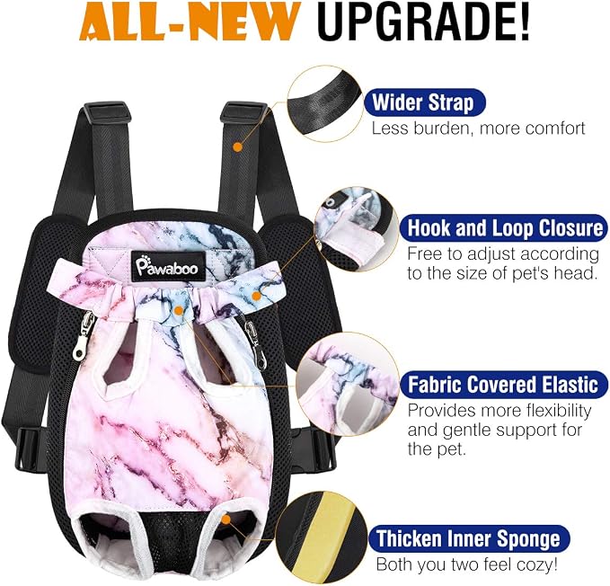 Pawaboo Adjustable Dog Carrier Purses, Pet Front Cat Travel Bag Dog Carrier - Image 4