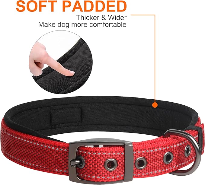 Fida Heavy Duty Dog Collar, Ultra Comfortable Soft Neoprene Padded, Adjustable - Image 4