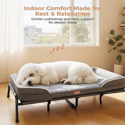 Lekereise Raised Dog Bed for Small Dog 32x25 Inch, Comfortable Orthopedic Pet - Image 5