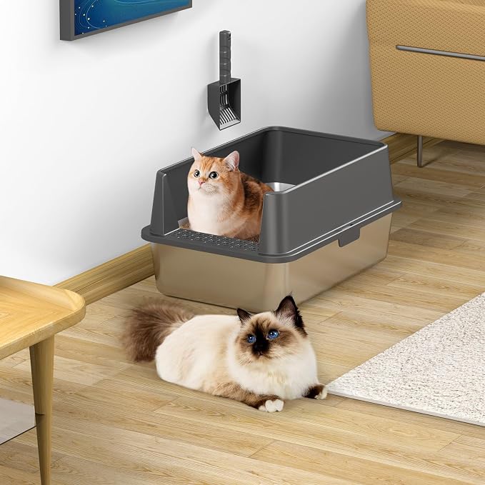 2PACK Stainless Steel Cat Litter Box - Image 7