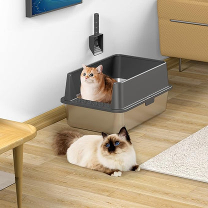 2PACK Stainless Steel Cat Litter Box - Image 7