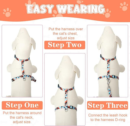 2 Pack Cat Harness and Leash Set, Escape Proof Adjustable Kitten Harness - Image 5
