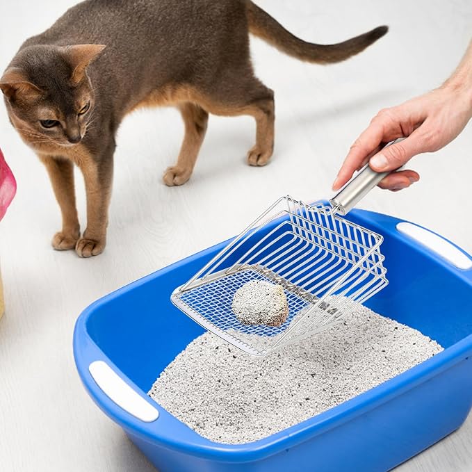 Cat Litter Scoop, Metal Scooper, Deep Shovel, Ergonomic Handle, Kitten Poop - Image 3