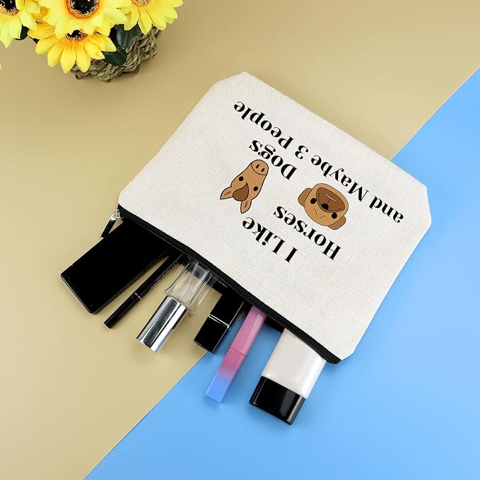 Dog Horse Lover Gifts Makeup Bag Dog and Horse Gifts - Image 4