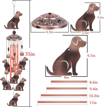 Outdoor Dog Wind Chimes, Gifts for Mom & Grandma & Family, Music Wind Catcher - Image 4