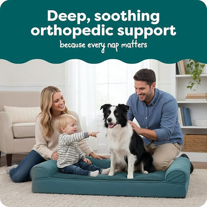 FurHaven Orthopedic Dog Bed for Large Dogs, Sofa Contour Mattress - Image 2