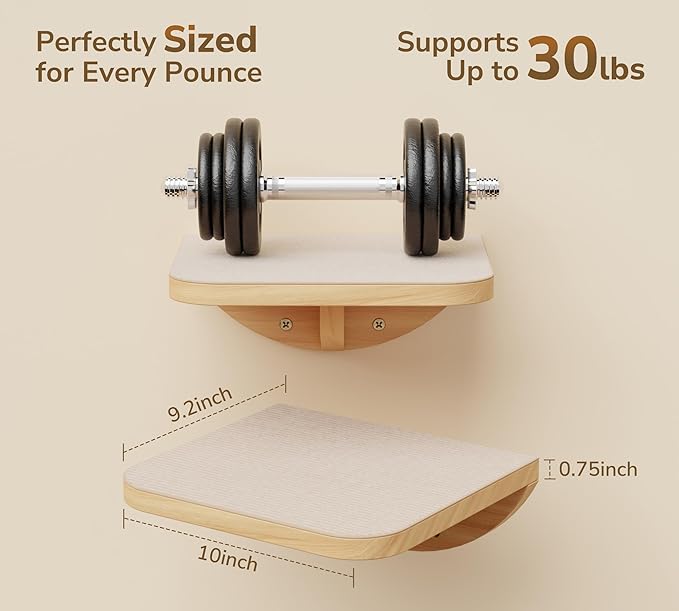 Cat Wall Shelves and Cats Window Perch – Natural Wood 4-Piece Set - Image 6