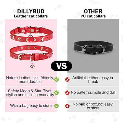 Leather Cat Collars for Boy Girl Cats - Image 5