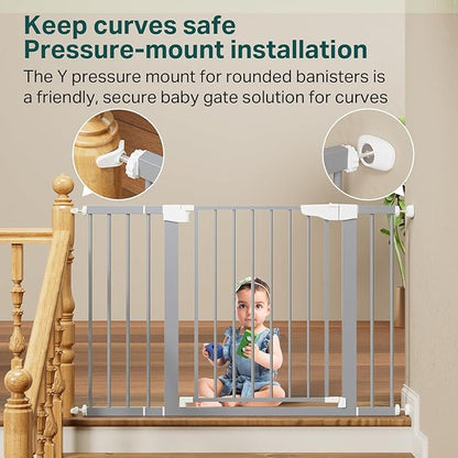 Cumbor 29.7-48" Baby Gate for Stairs, Mom's Choice Awards Winner-Dog Gates for - Image 4