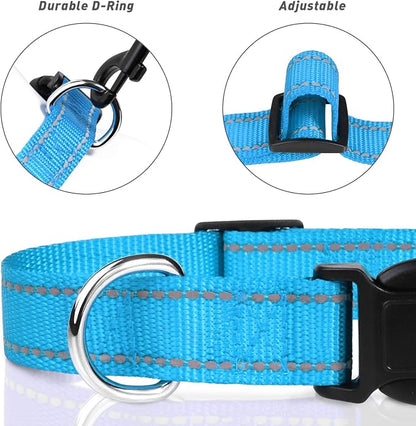 TagME Dog Collars for Small Dogs, Reflective Nylon Pet Collar - Image 3