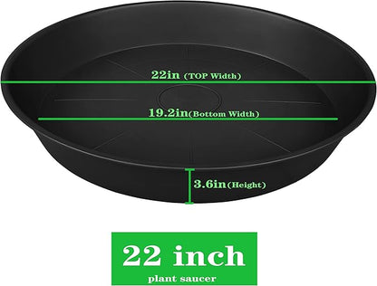 3 Pack of 20 22 inch Plant Saucer, 3.6" Depth Tray, Bath Baths Bowl - Image 2