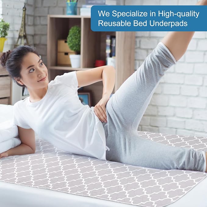 OUTCREATOR® Washable Bed Pads 34" x 56", Incontinence Mattress Protector - Image 7
