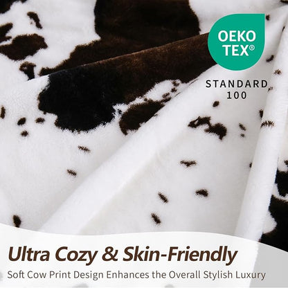 Bnuitland Cow Printed Fleece Flannel Throw Blanket, 300 GSM Double Sided Fuzzy - Image 8