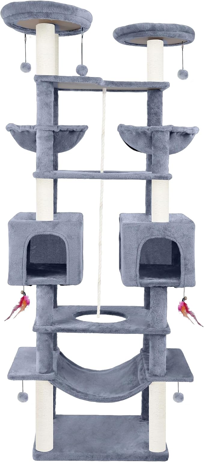 71in Multifunctional Multi-Level Cat Tree Tower by ROYPET