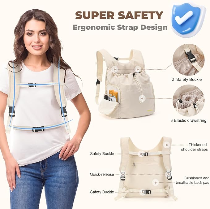 Dog Front Carrier Backpack, Adjustable Pet Dog Carrier Backpack Ventilated Mesh - Image 4