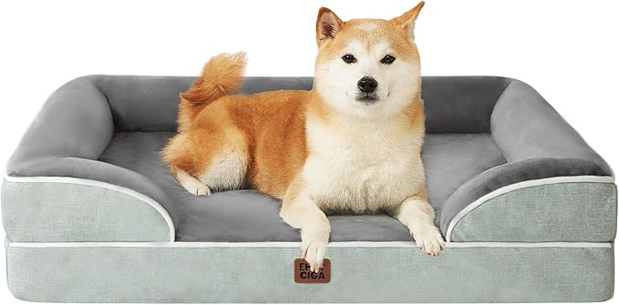 EHEYCIGA Orthopedic Dog Beds for Large Dogs, Waterproof Memory Foam Large Pet by EHEYCIGA