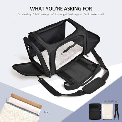 Henkelion Large Soft Sided Cat and Pet Carrier - Image 2