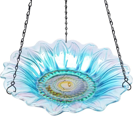 VCUTEKA Bird Bath, Glass Hanging Bird Baths by VCUTEKA