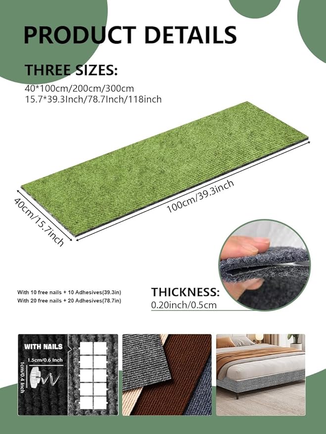 Cat Scratch Couch Furniture Protector, Adhesive Cat Scratch Pad Deterrent - Image 2