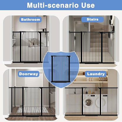 40.5" Extra Tall Baby Gate for Stairs, 29.5"-40.5" Extra Wide Dog Gate Indoor - Image 8