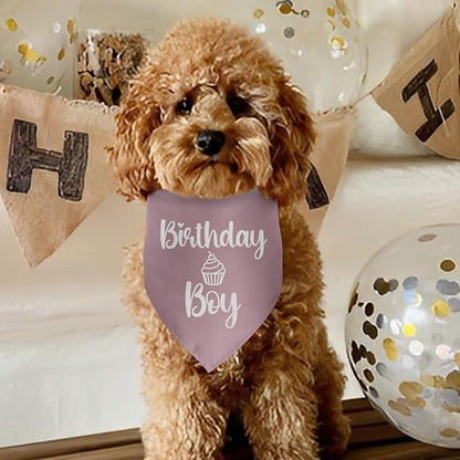 Dog Birthday Bandanas Boy Pink Dog Bandana Pet Scarf Bibs Accessories Party - Image 5