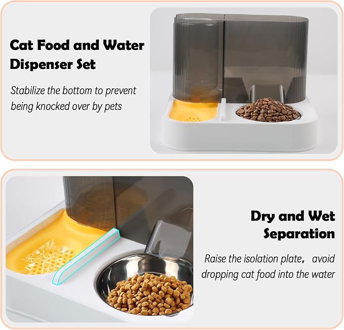 2 in 1 Automatic Cat Feeder and Water Dispenser Combo, All-in-One Dog Food and - Image 4