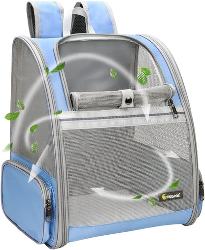 Texsens Pet Backpack Carrier for Small Cats Dogs | Ventilated Design, Safety by TEXSENS