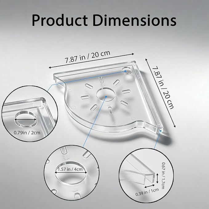 Aquarium Plant Holder for Rimless Fish Tank – 2 Pcs Corner Shelf for Fish Tank - Image 6