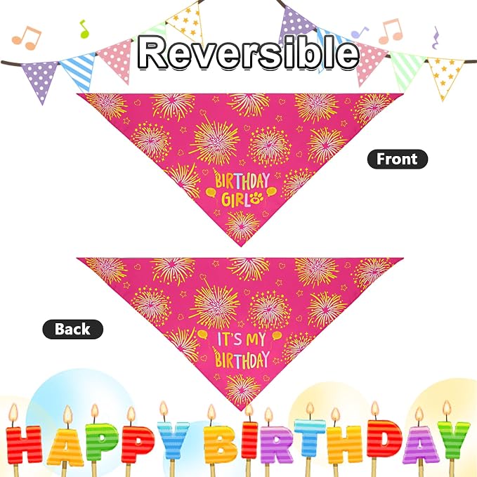 Dog Birthday Party Supplies, Rose Pink Dog Birthday Set - Image 6