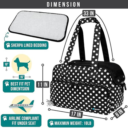 PetAmi Small Dog Purse Carrier, Soft-Sided Pet Carrier Bag - Image 2