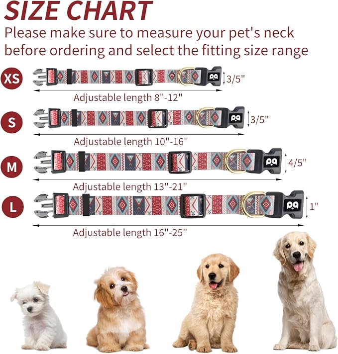 QQPETS Adjustable Soft Dog Collar: Print Flower Pink Multicolor Cute Patterns - Image 6