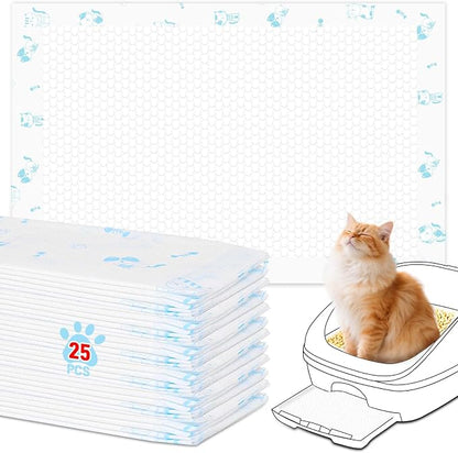 Cat Pads 25 ct Super Absorbent Pet Pee Pads Compatible by DOQVTIZAY